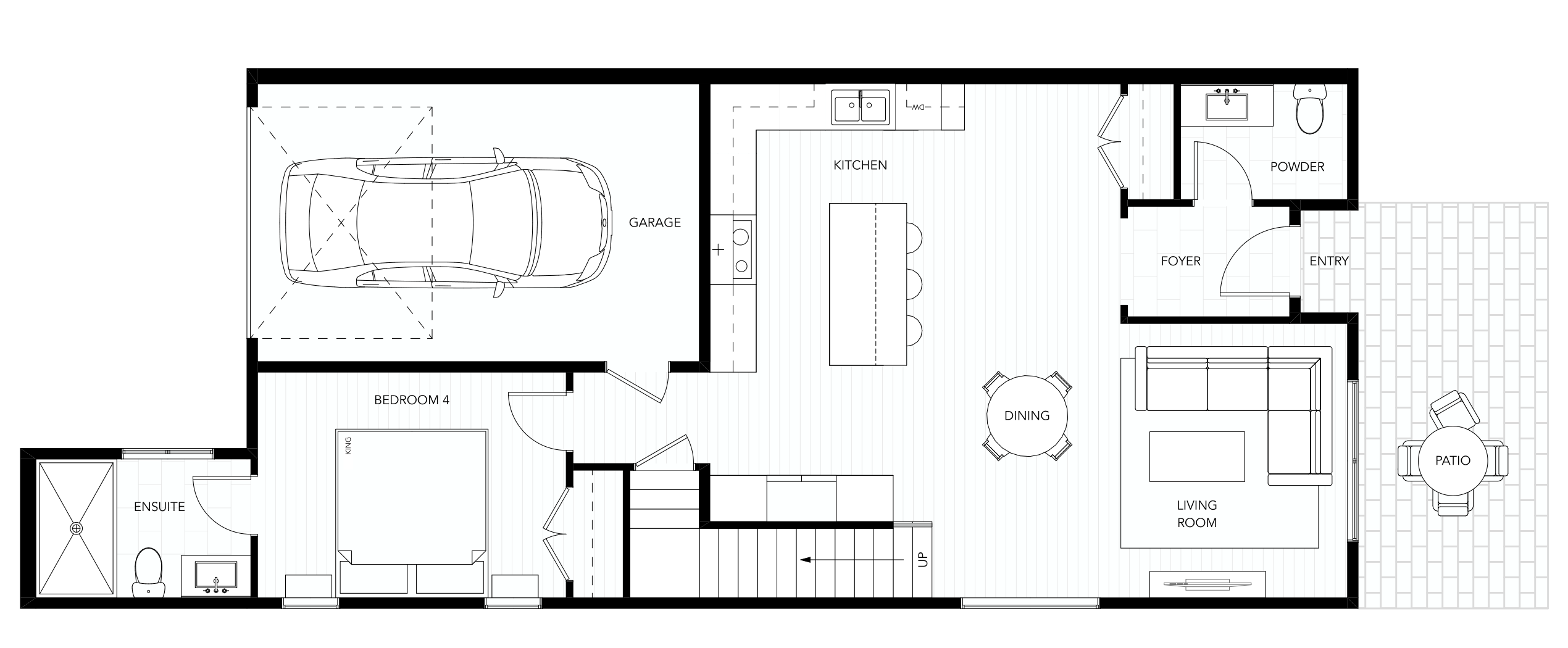 Hollywood House Plan A main floor plan